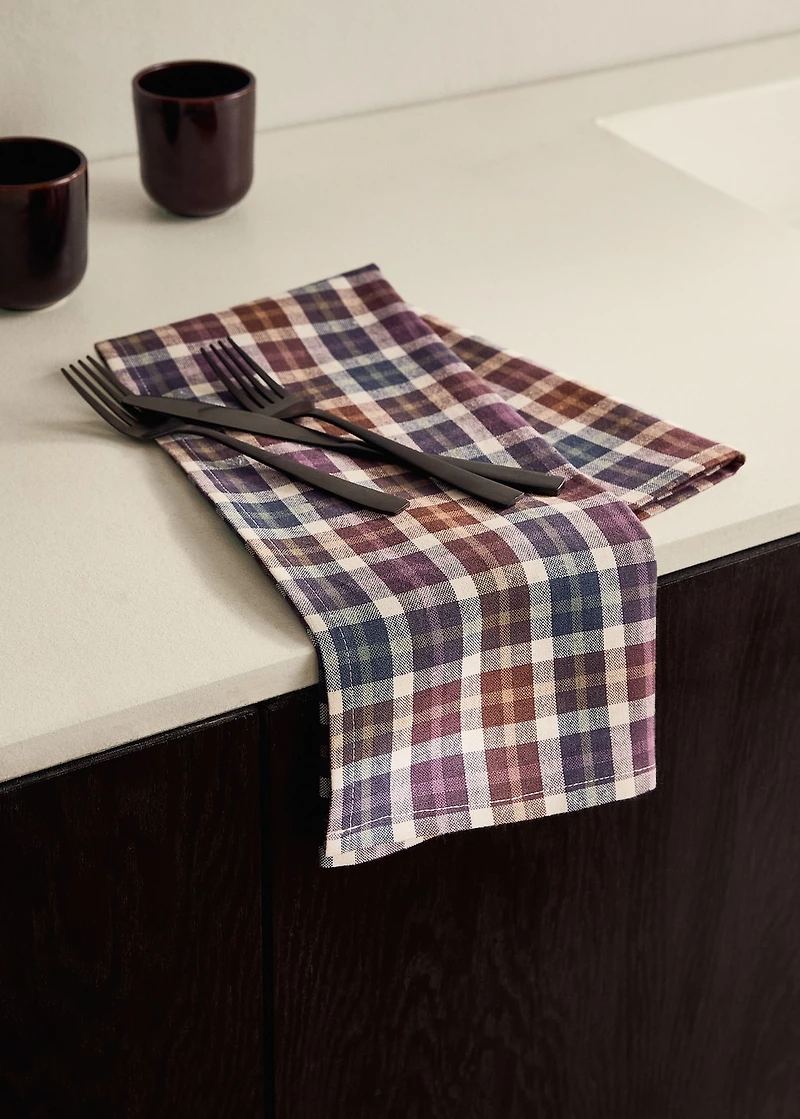 Checked kitchen towel