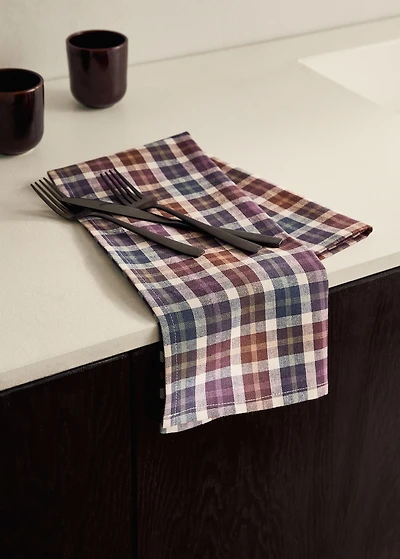 Checked kitchen towel