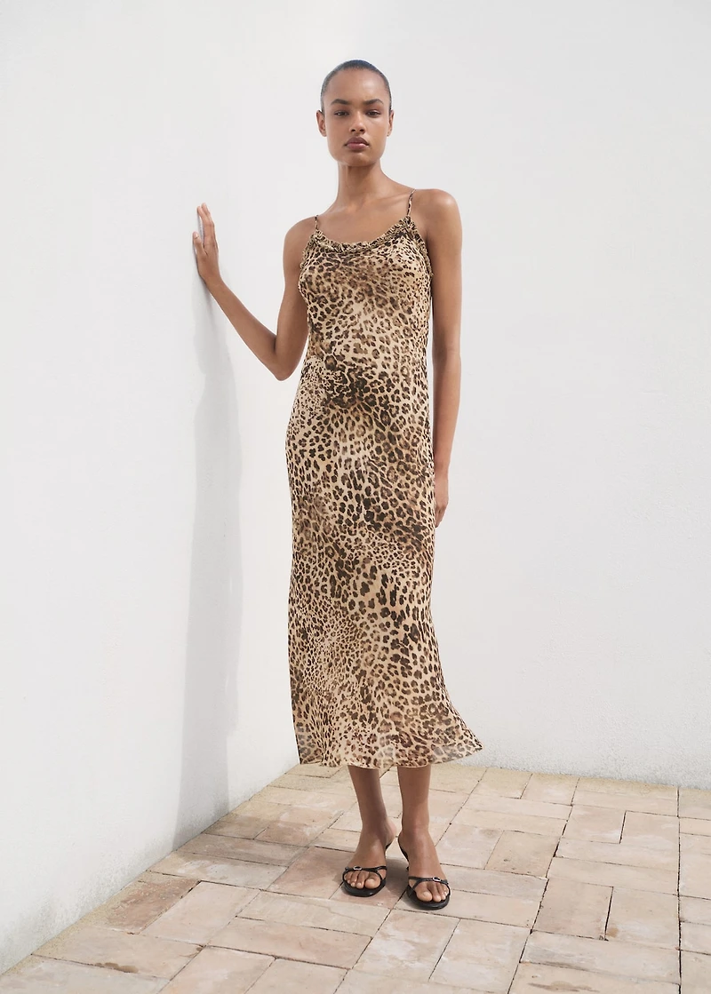 Leopard midi dress