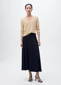 V-neck lurex sweater