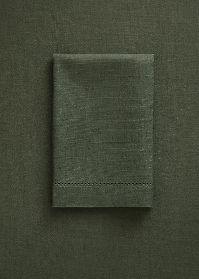 Cotton napkin with hemstitch