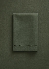 Cotton napkin with hemstitch