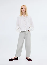 Mid-rise balloon jeans