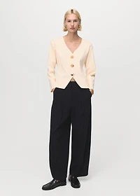 Knitted jacket with jewel buttons