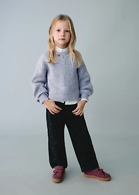 Straight-leg jeans with hearts