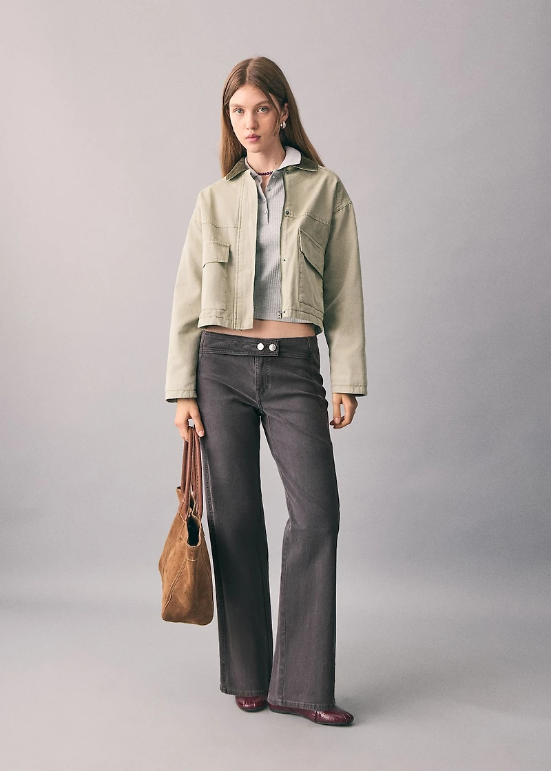 Straight-leg jeans with belt