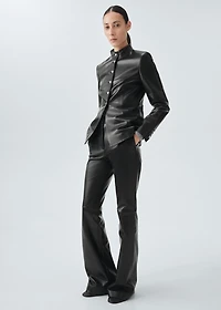 100% leather jacket with buttons