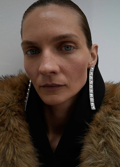 Crystal pendant earrings