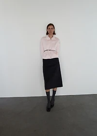 Satin jacket with zipper