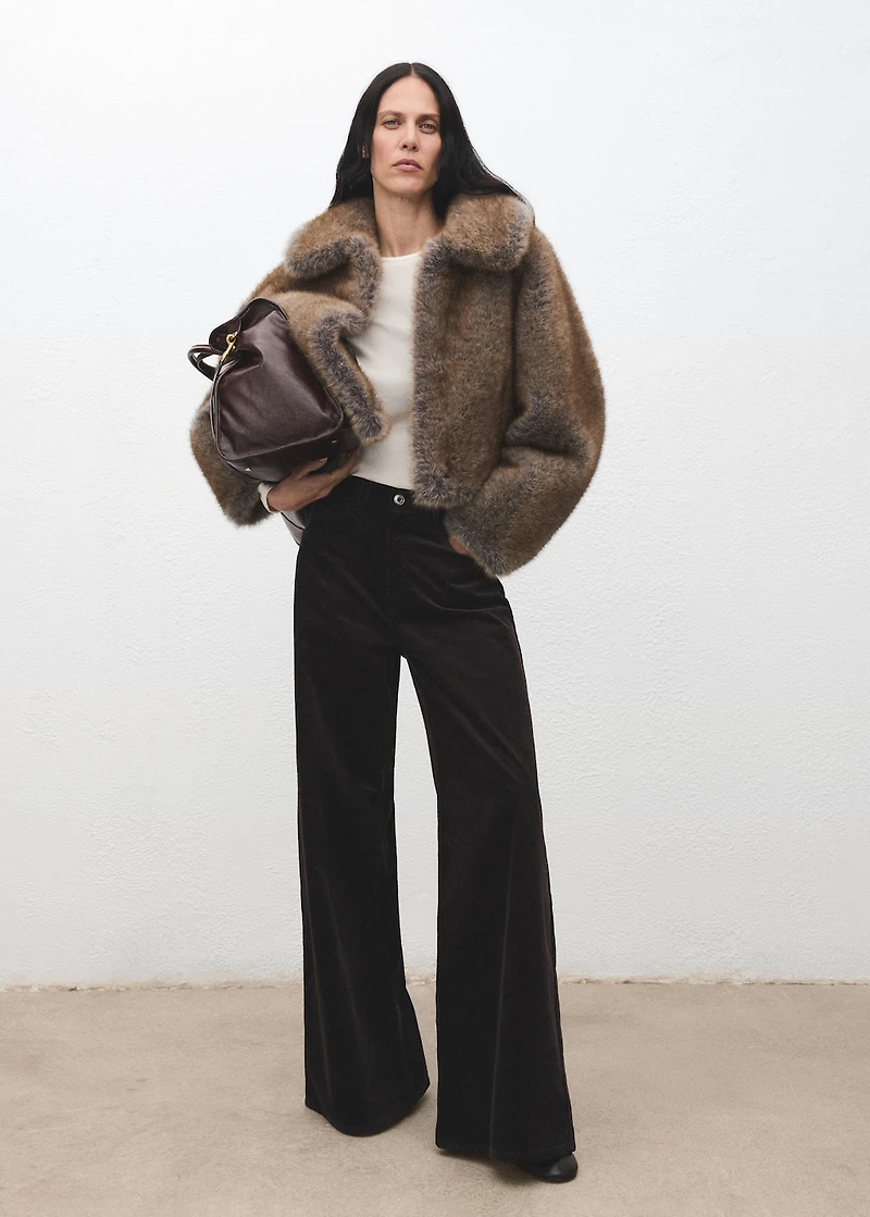 Wide-leg corduroy jeans