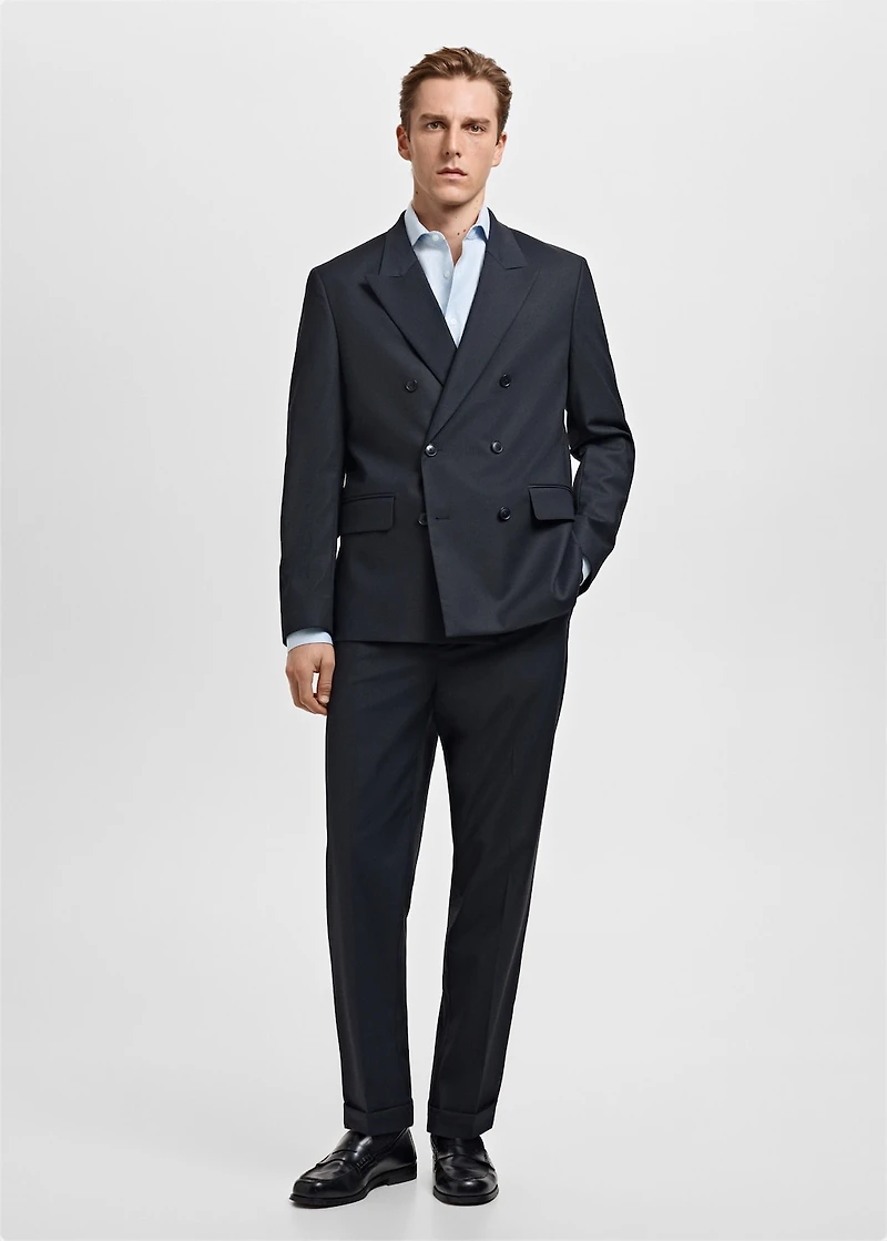 Slim fit Giza cotton striped dress shirt