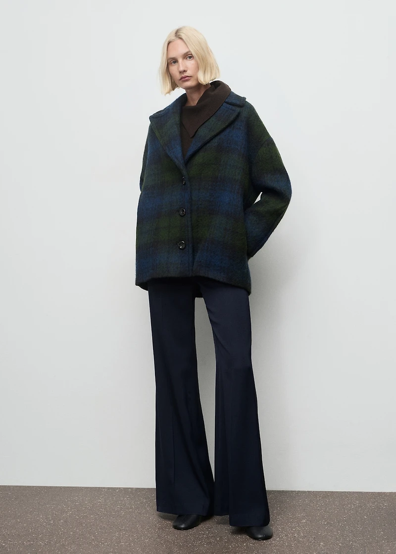 Oversized check coat