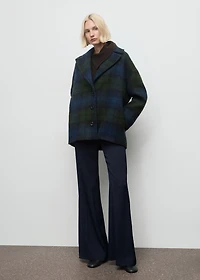 Oversized check coat