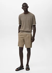 100% linen bermuda shorts