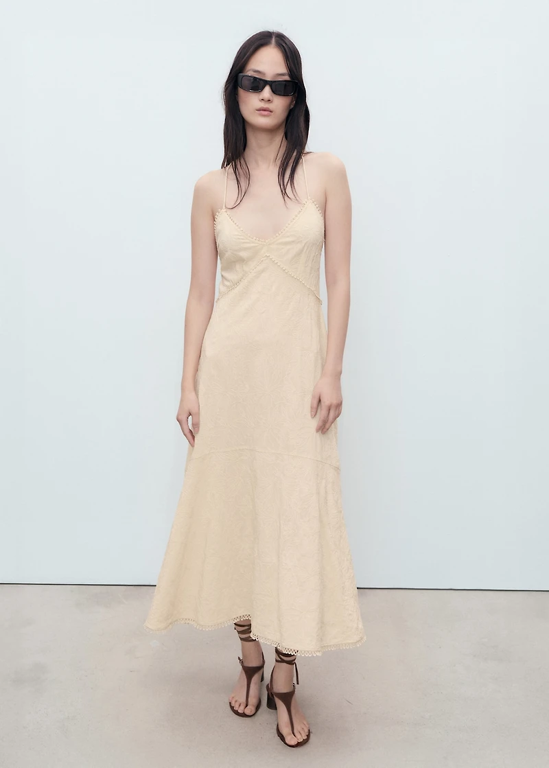 Embroidered midi dress