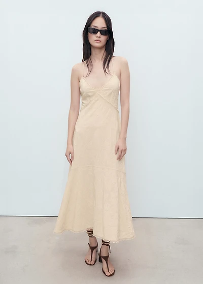 Embroidered midi dress