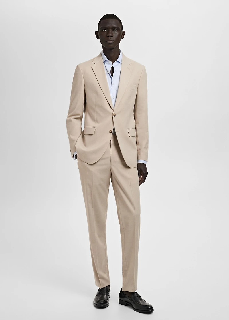 Milan slim-fit suit pants