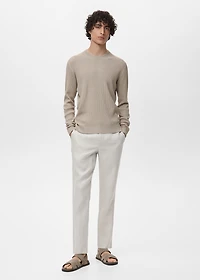 Fine rib-knit cotton sweater