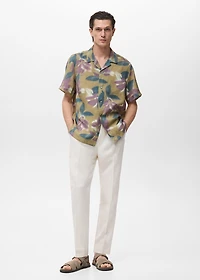Printed short-sleeved shirt