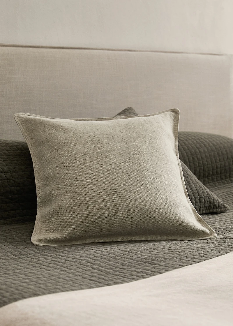 Linen garment-dyed cushion cover 45x45 cm