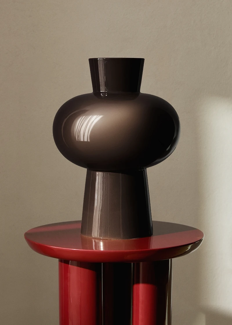 Glazed stoneware vase