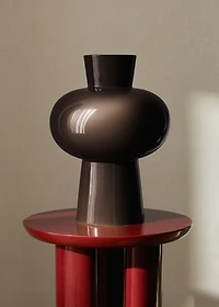 Glazed stoneware vase