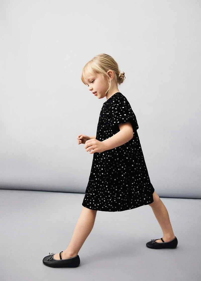 Two-tone ballet flats with bow