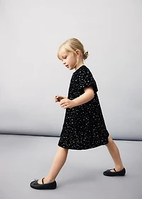 Two-tone ballet flats with bow