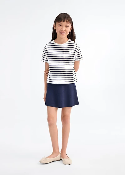 Striped short-sleeved t-shirt