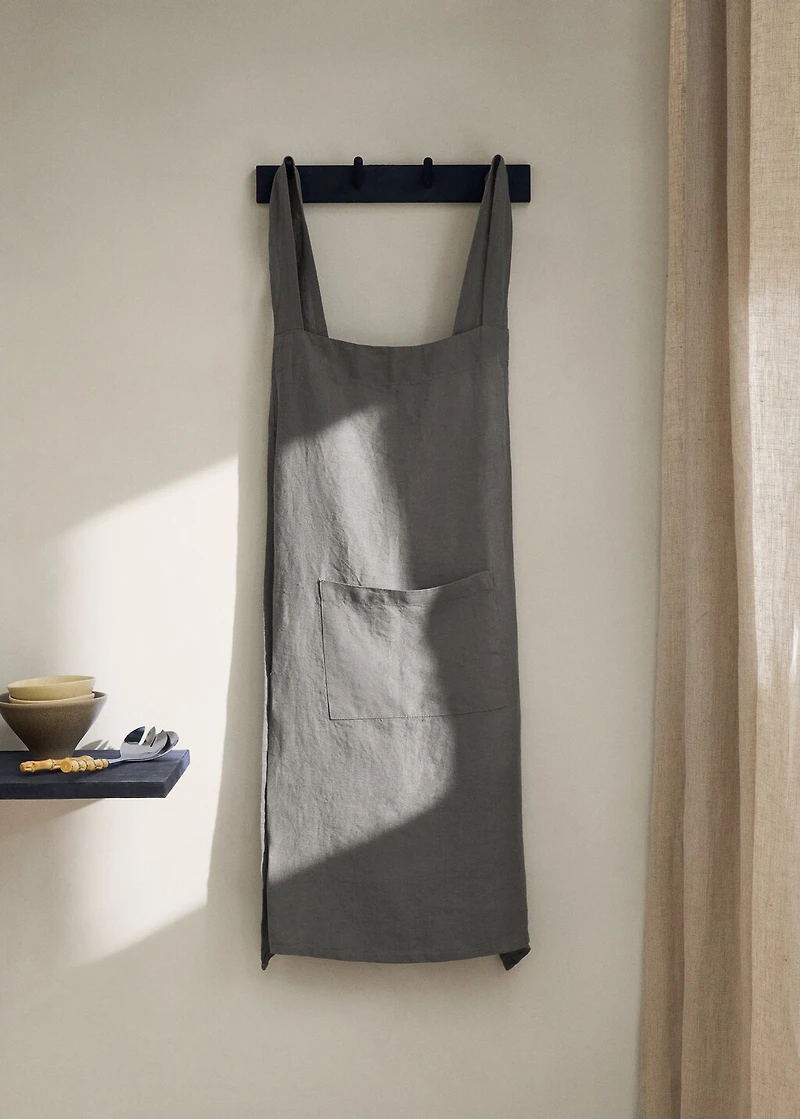 Overdyed linen apron