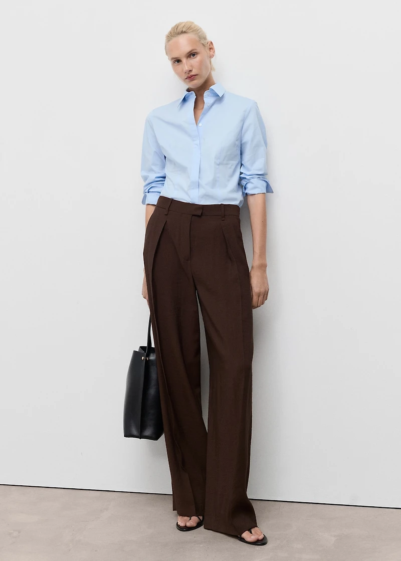 Slim-fit poplin shirt