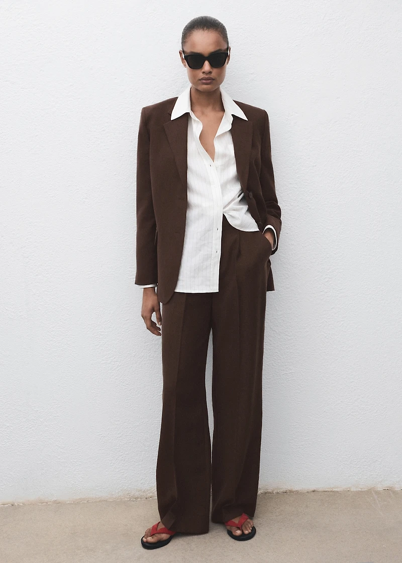 Straight pants suit lyocell