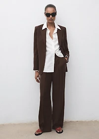 Straight pants suit lyocell
