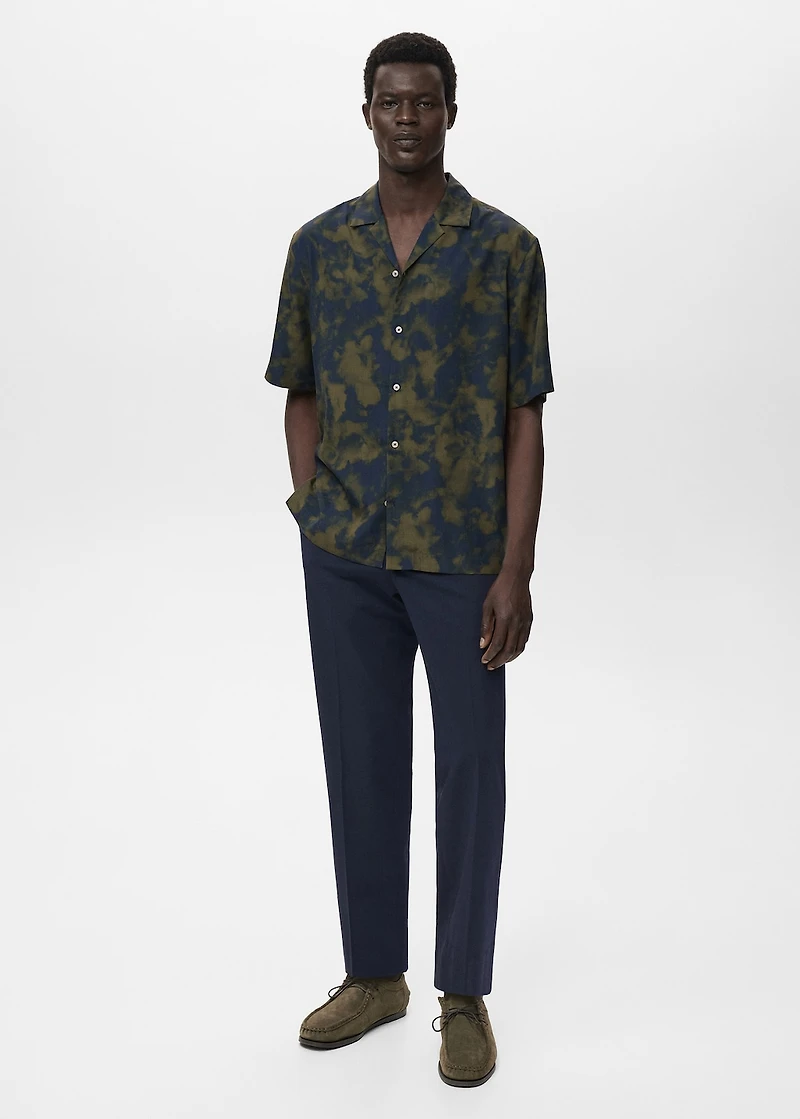 Printed fluid regular-fit shirt