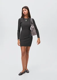 Ribbed knit dress