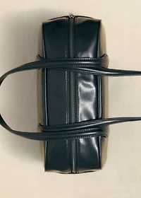 Bowling bag with faux-leather finish