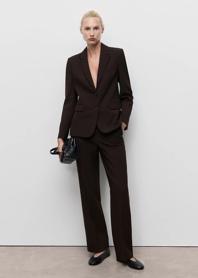 Straight-fit suit blazer