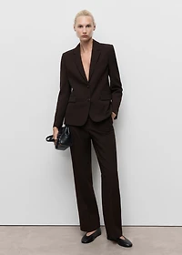 Straight-fit suit blazer