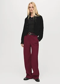 Straight mid-rise pants