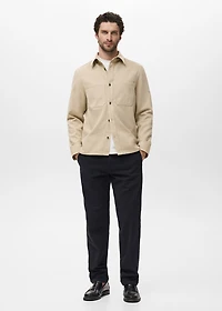 Denim overshirt pockets