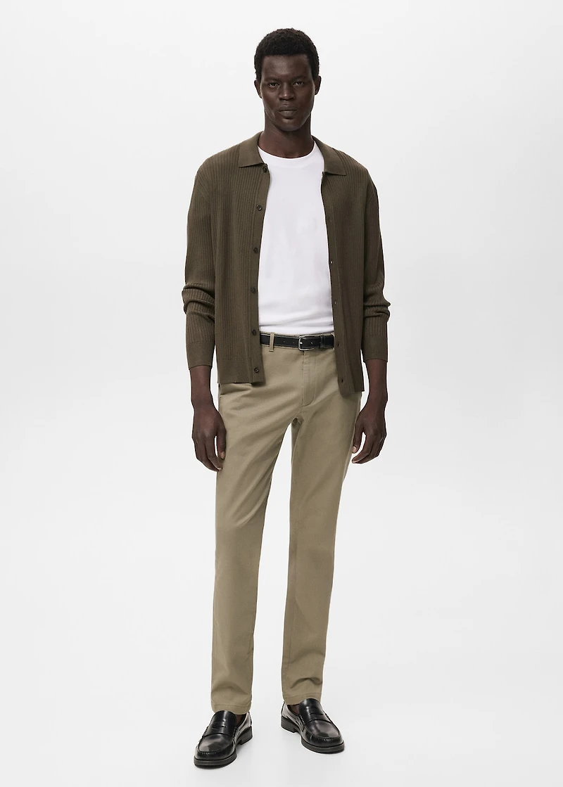 Ribbed knit cardigan