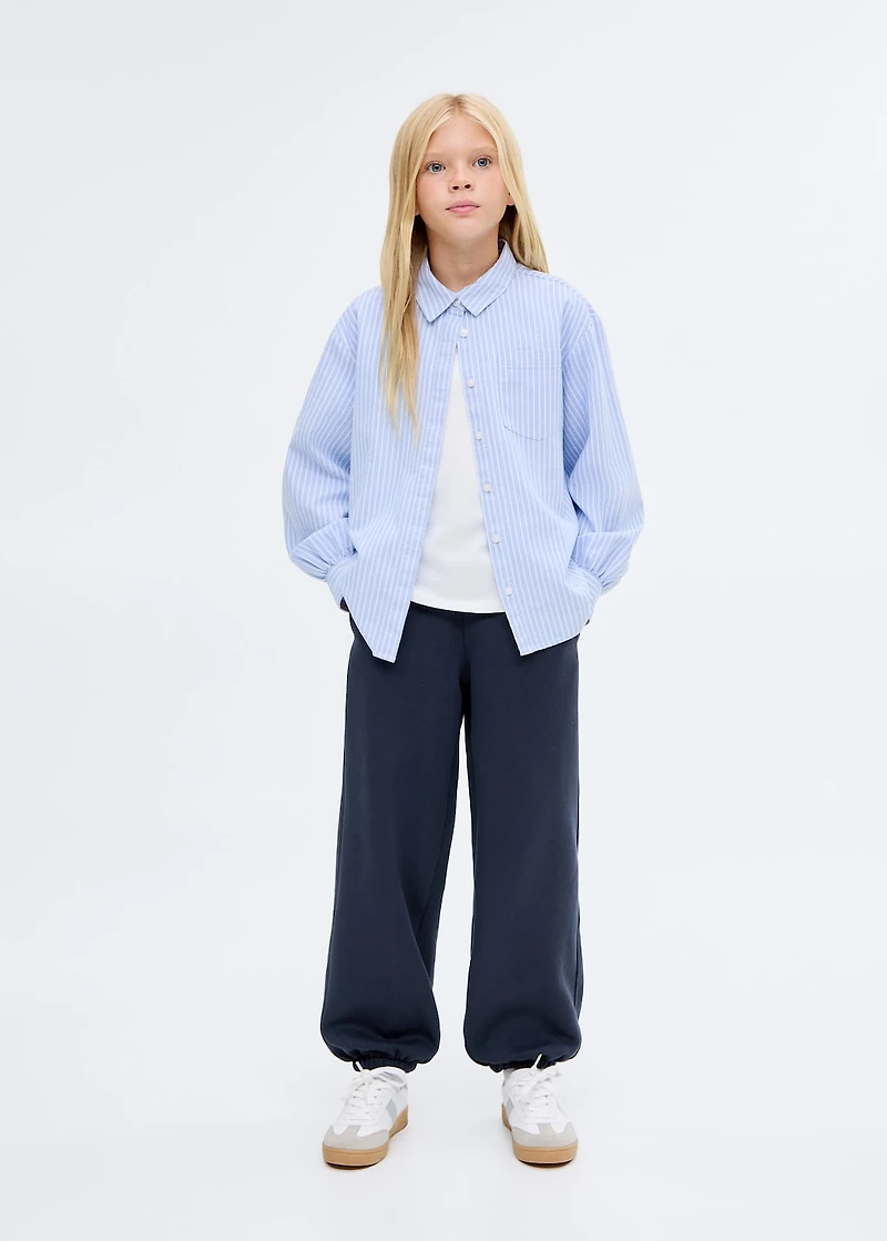 Cotton joggers with elastic waist