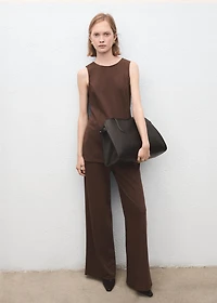 Sleeveless top with stitching detail