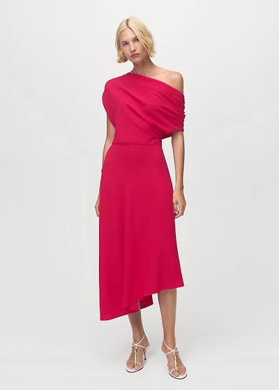 Asymmetrical midi-dress