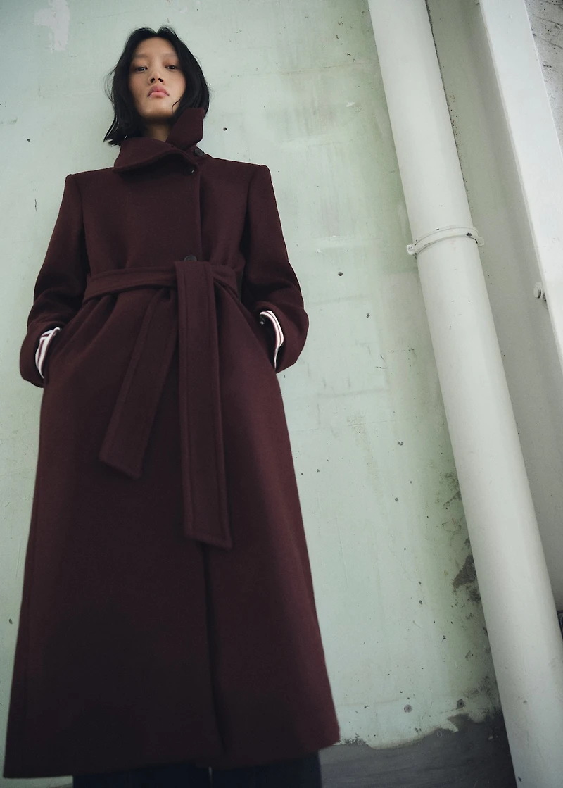 Manteco wool coat with belt