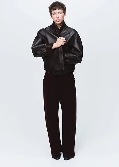 Shearling-effect reversible jacket