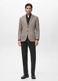 Slim-fit micro-houndstooth jacket