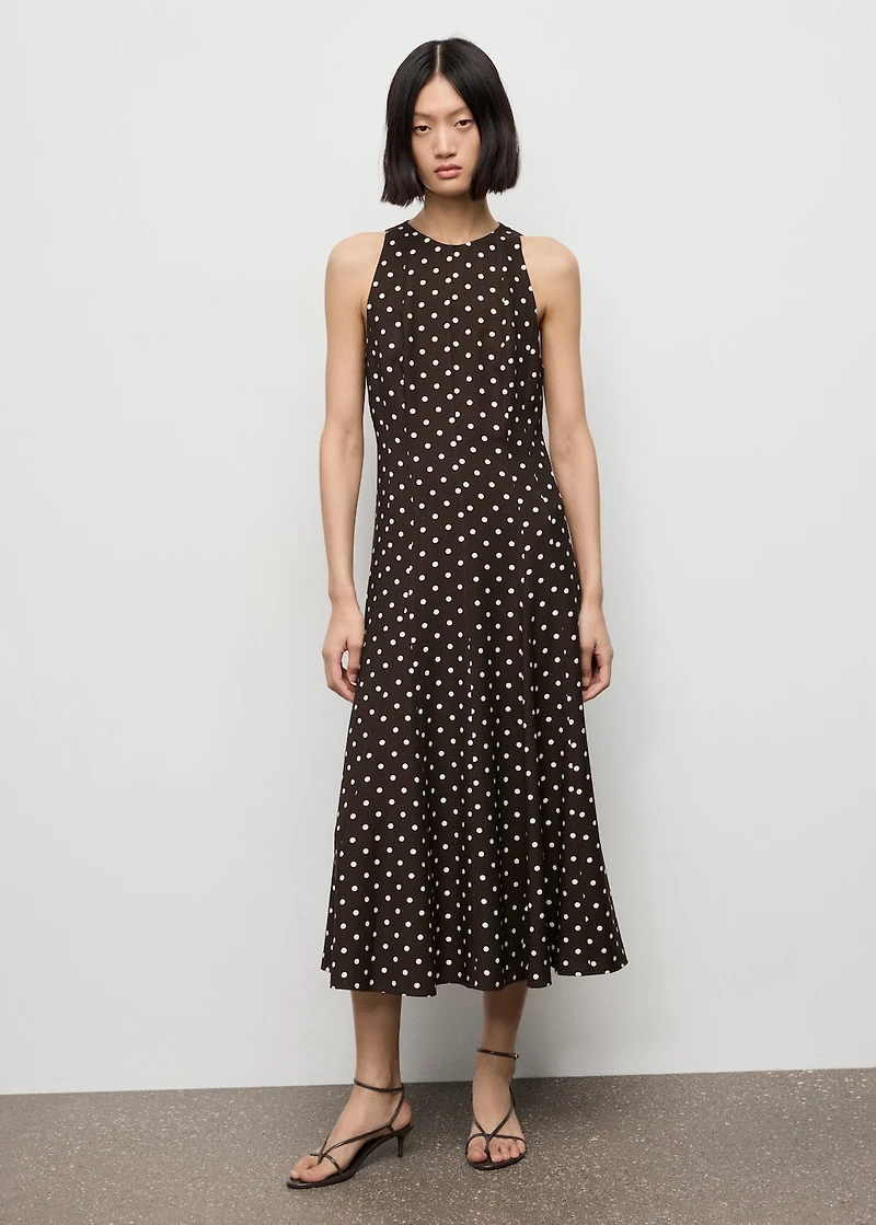 A-line polka-dot dress