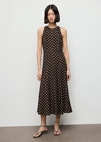 A-line polka-dot dress