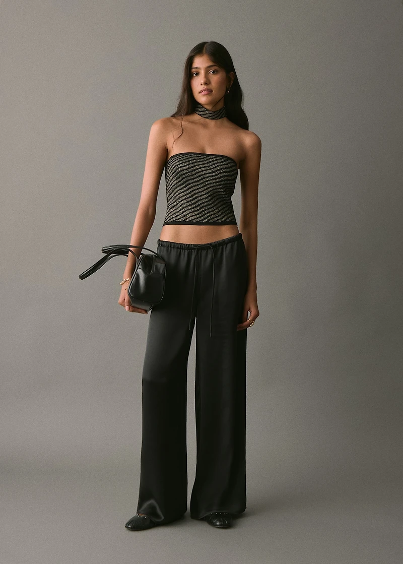 Striped strapless top